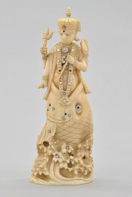 A Carved Ivory Grouping of the Hindu Supreme