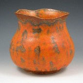Haeger vase with exceptional orange