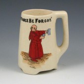 Roseville Creamware monk mug.  Unmarked.