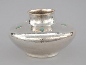 A Silver Plated Los Castillo Vase Of