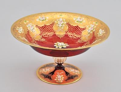 A Venetian Glass Ruby Centerpiece b6464