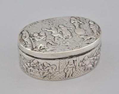 A German Silver Box with Dancing b6498