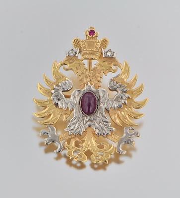 A Gold and Gemstone Russian Double b6521