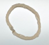 A Six Strand Pearl Necklace with b6595
