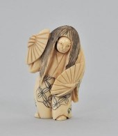 A Carved Ivory Netsuke Carved standing