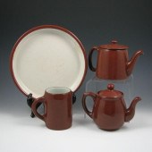 Weller brown utility ware lot including