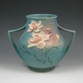 Roseville Magnolia double handled vase