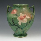 Roseville Magnolia vase in green.  Marked