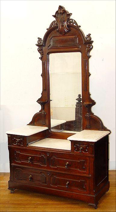 Price Guide For Victorian Mahogany Marble Top Dresser With