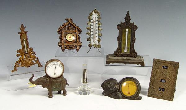 7 PIECE VINTAGE THERMOMETER COLLECTION  b8160