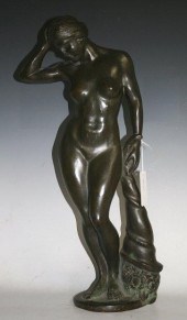 LOST WAX METHOD SIGNED STANDING NUDE