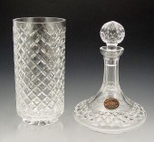WATERFORD CRYSTAL VASE SHIPS DECANTER: