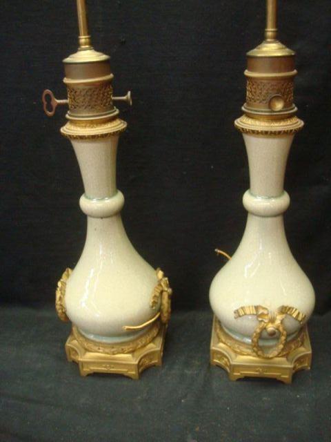 Pair of Bronze Mounted Asian Porcelain bae2a