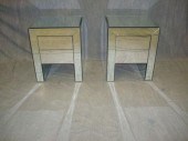 Pair of Mirrored 2 Drawer End Tables.