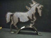 Midcentury Cut Steel Horse on Steel baee1