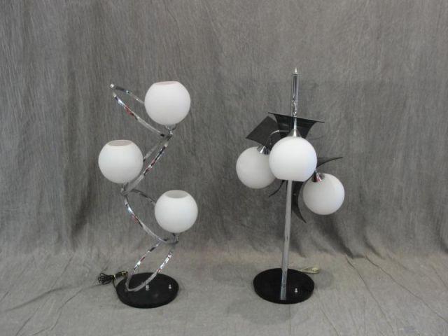 2 Midcentury Chrome Lamps From bb5b8