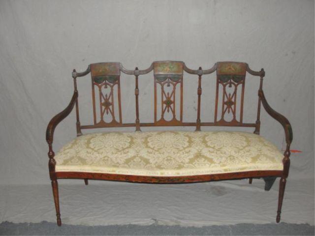 Adams Style Paint Decorated Settee  bb5fe