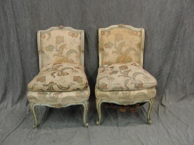 Pair of Louis XV Style Upholstered bc788