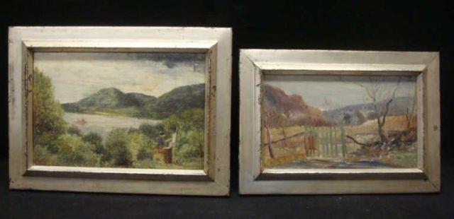 MOSKOWITZ Ira Two Oils on Board bcade
