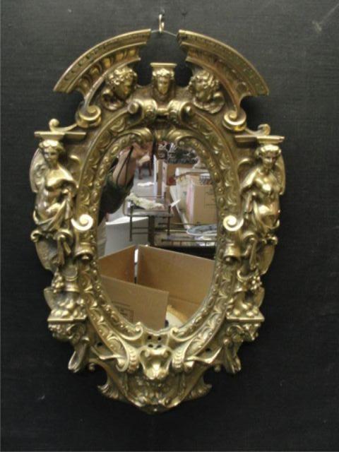 Gilt Bronze Rococo Style Mirror  bcb82