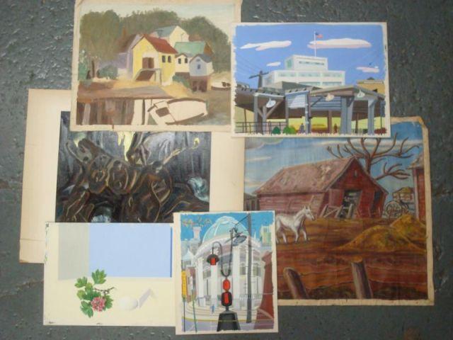 WENDELL Ray Lot of Six Oil Paintings bcd25