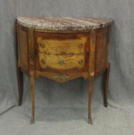 Louis XV Style Marbletop Demilune bd21a