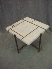 HARVEY PROBER Side Table with Terrazzo