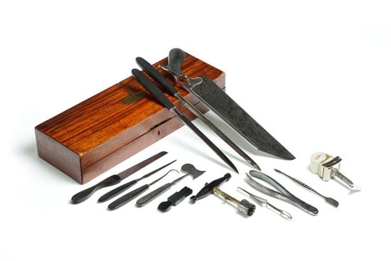 CASED SURGICAL SET.  American 