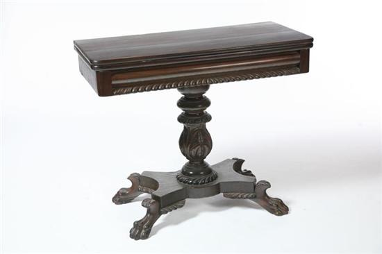 CLASSICAL CARD TABLE AND TILT TOP STAND.