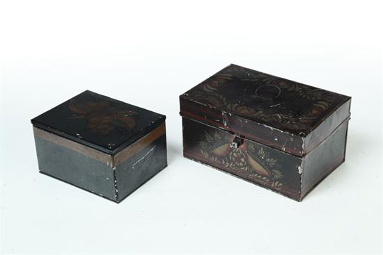 TWO TOLE BOXES American late 109364