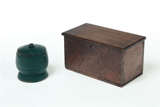 MINIATURE BLANKET CHEST AND TREENWARE