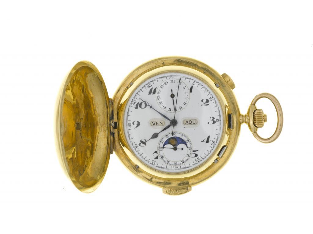 A SWISS 18CT GOLD MINUTE REPEATING 10950d