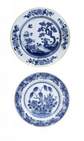 TWO CHINESE PORCELAIN DISHES
the larger
