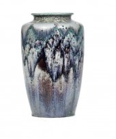 A RUSKIN HIGH FIRED VASE
the speckled
