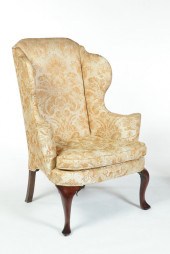 ****QUEEN ANNE EASY OR WING CHAIR. 
