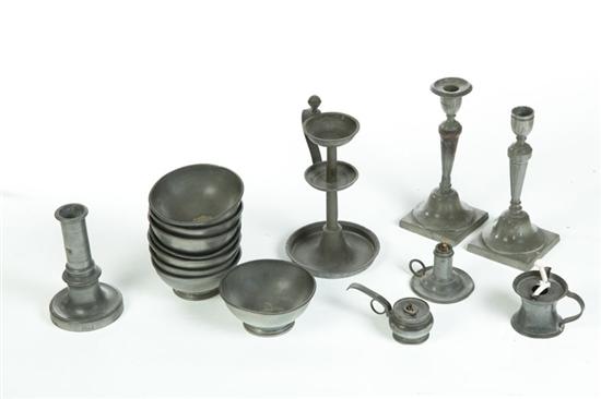 GROUP OF PEWTER European 19th 10b36a