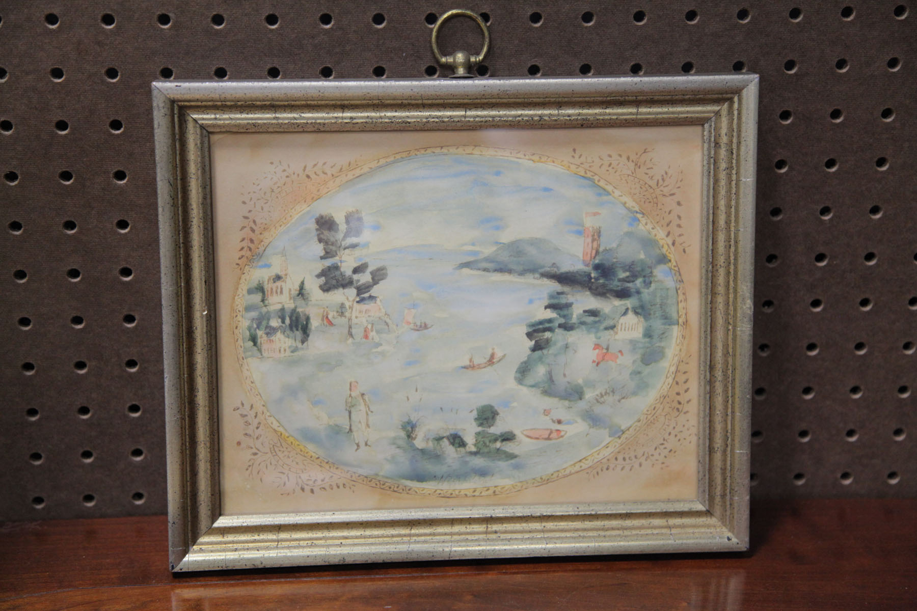 FRAMED WATERCOLOR OF WEST POINT  10c18b