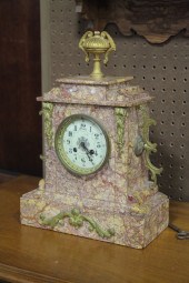 MARBLE MANTLE CLOCK.  France  20th century.
