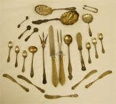 STERLING: Sixty four pieces of flatware: