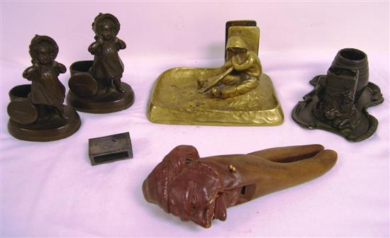 Metalware including figural match 10a760