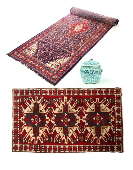TWO ORIENTAL RUGS AND A GINGER 10a899