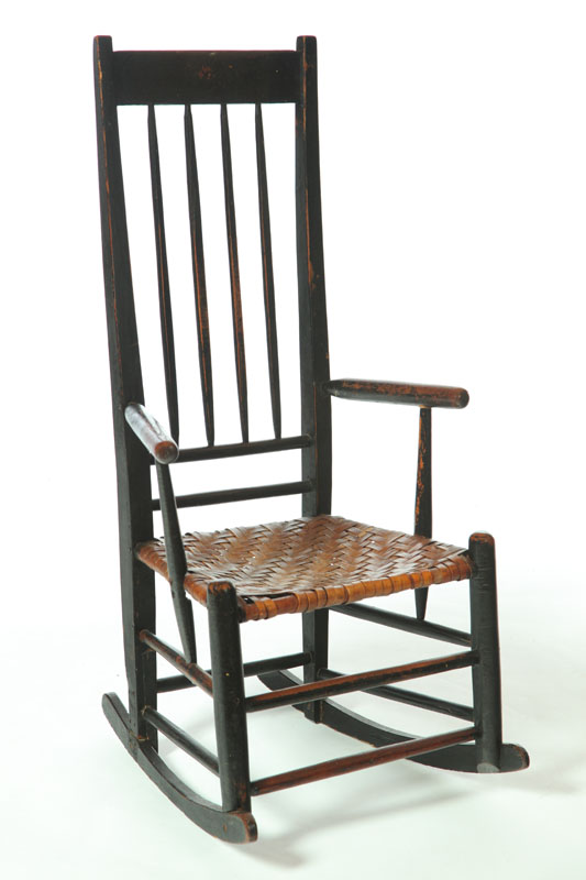 ROCKING CHAIR.  American  19th century  mixed
