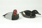 TWO DUCK CARVINGS.  American  late 20th