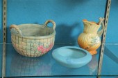 THREE PIECES OF ART POTTERY. A Weller