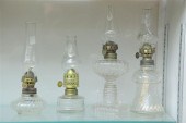 GROUP OF FOUR CLEAR GLASS MINIATURE 10acf7