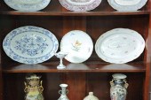 FOUR PIECES OF MEISSEN CHINA. Two floral