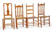 FOUR CHAIRS.  American  18th-19th centuries