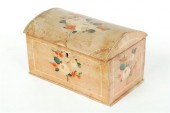 DECORATED DOME-TOP BOX.  Found in Eastern