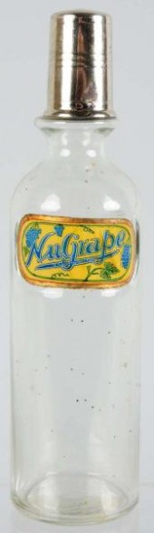 NuGrape Label under Glass Syrup Bottle.