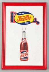 Cardboard Hanging Pepsi-Cola Bottle